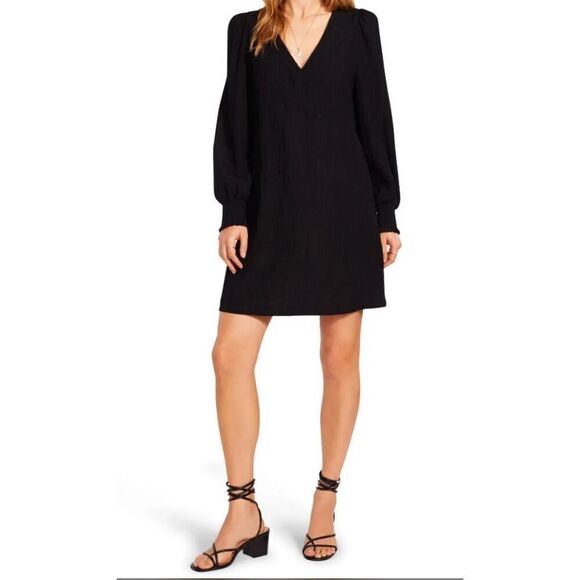 BB Dakota by Steve Madden Ruston Textured Long Sleeve Shift Minidress, Size XS - Picture 1 of 9